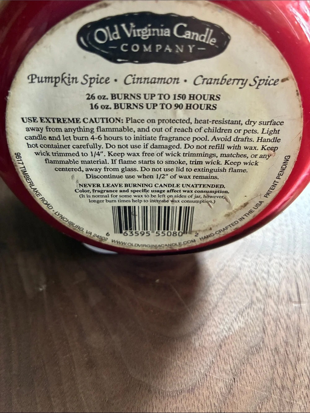 Vintage Old Virginia Candle Company trio candle.